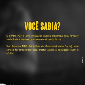 Imagem da notícia CENTRO POP: ATENDIMENTO À PESSOAS EM SITUAÇÃO DE RUA