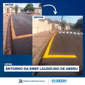 Imagem da notícia MAJOR PRADO E LAUDELINO DE ABREU RECEBEM REVITALIZAÇÃO DE SINALIZAÇÃO
