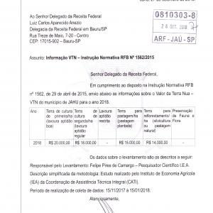 Imagem da notícia Prefeitura divulga Valor da Terra Nua dos imóveis rurais