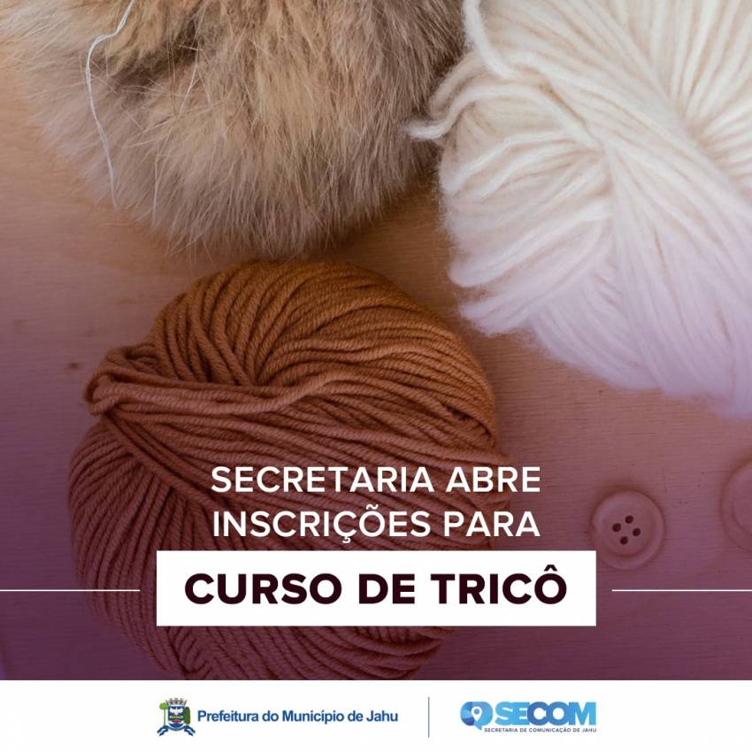 CURSO GRATUITO DE TRICÔ