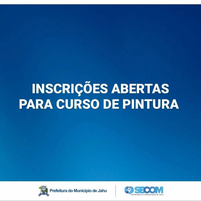 CULTURA E TURISMO ESTÁ COM INSCRIÇÕES ABERTAS PARA CURSO DE PINTURA