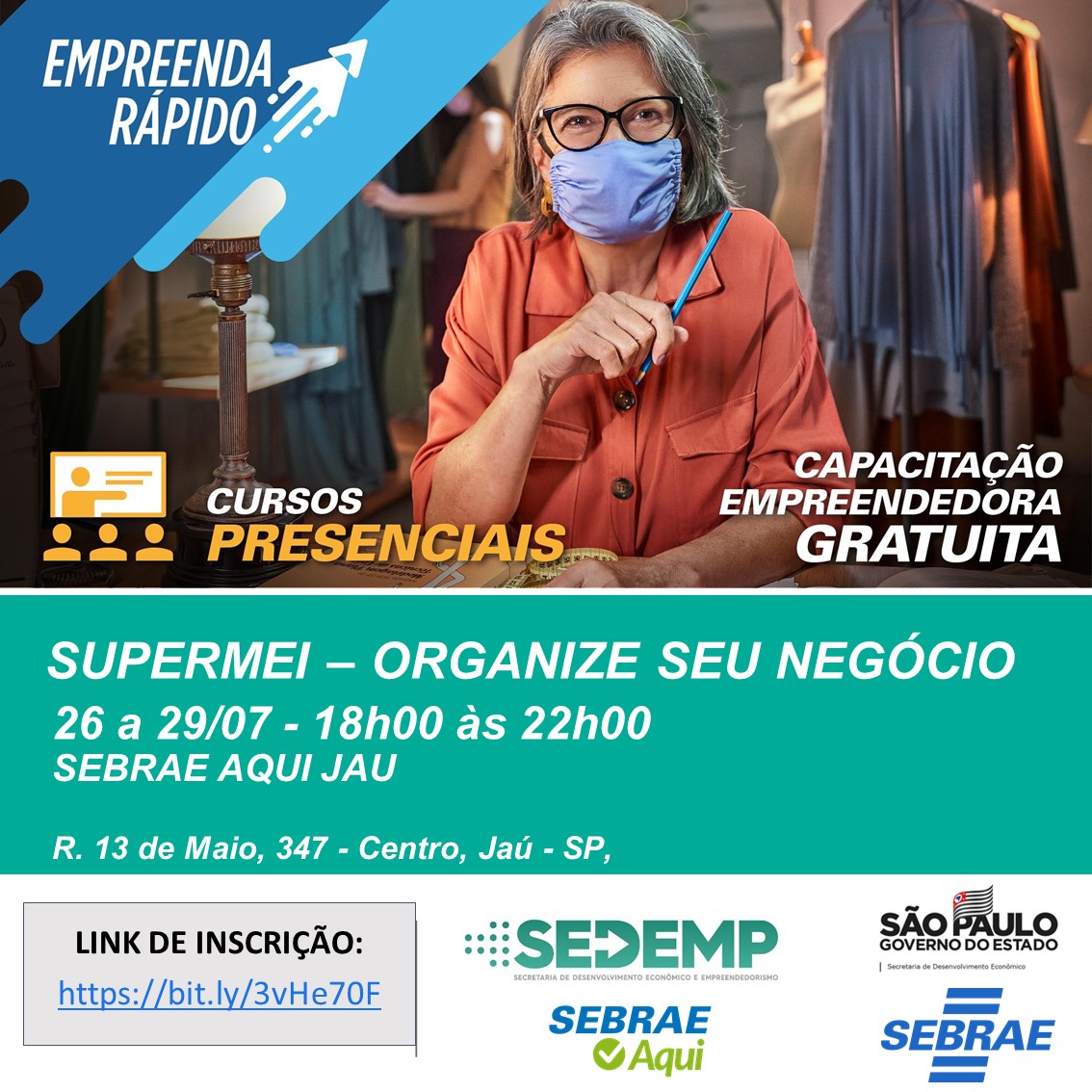 Empreenda Rápido – Organize seu negócio (PRESENCIAL)