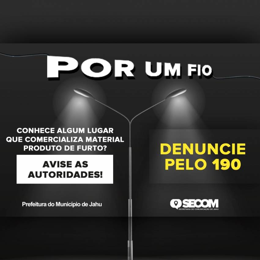 'POR UM FIO' - DENUNCIE!