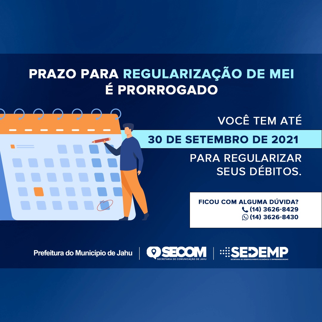 PRAZO PARA REGULARIZAÇÃO DE MEI É PRORROGADO