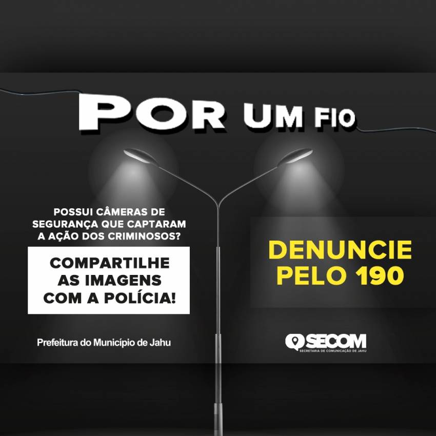 'POR UM FIO' - COLABORE COM AS AUTORIDADES