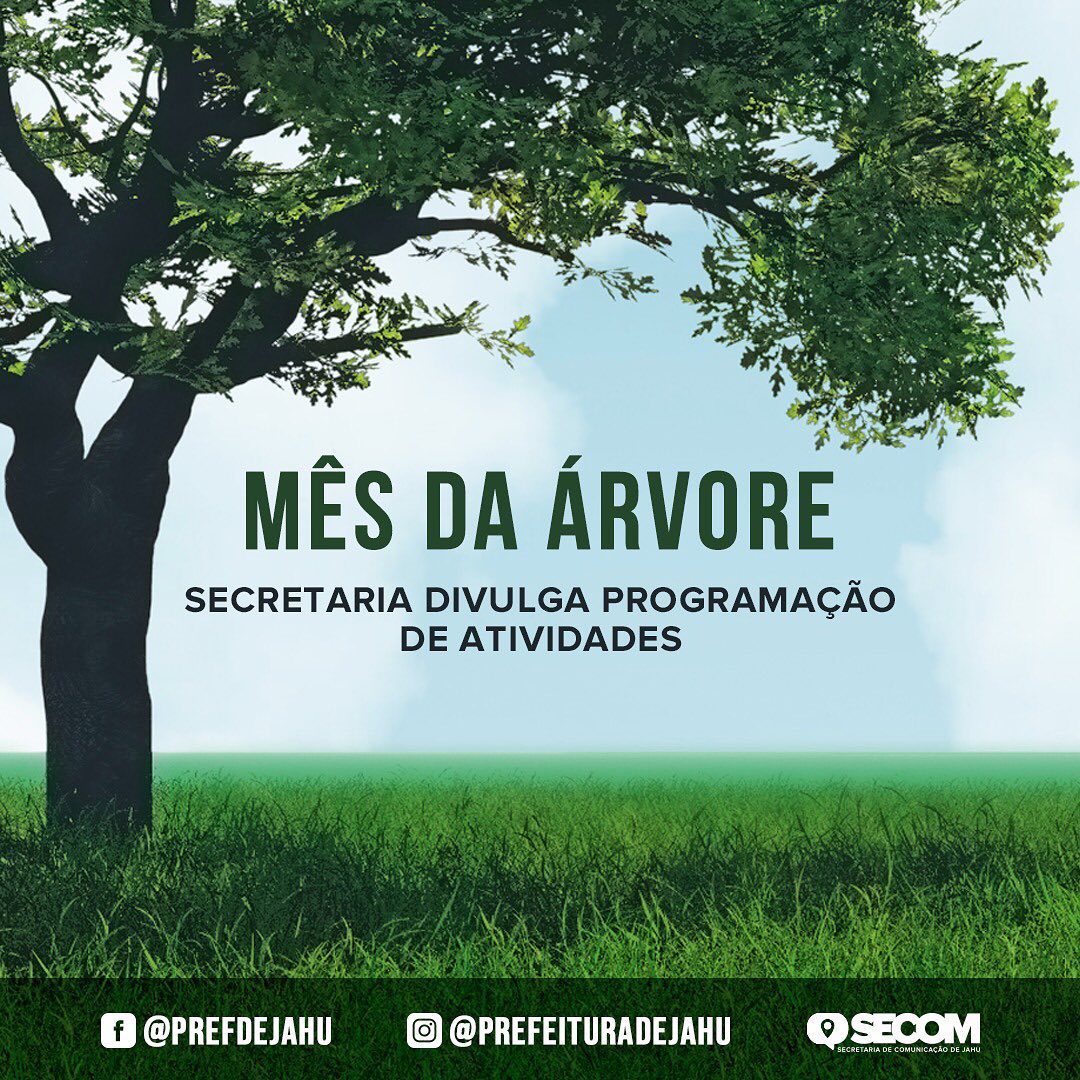 SECRETARIA DIVULGA PROGRAMAÇÃO DE ATIVIDADES - MÊS DA ÁRVORE 2021