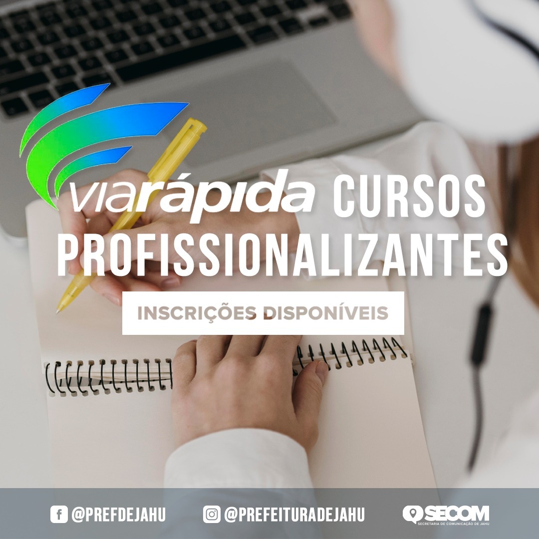 INSCRIÇÕES PARA CURSOS DO DO VIA RÁPIDA SÃO PRORROGADAS