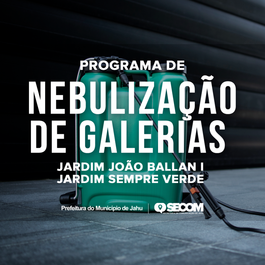 JARDINS JOÃO BALLAN I E SEMPRE VERDE SERÃO NEBULIZADOS NESSA SEMANA