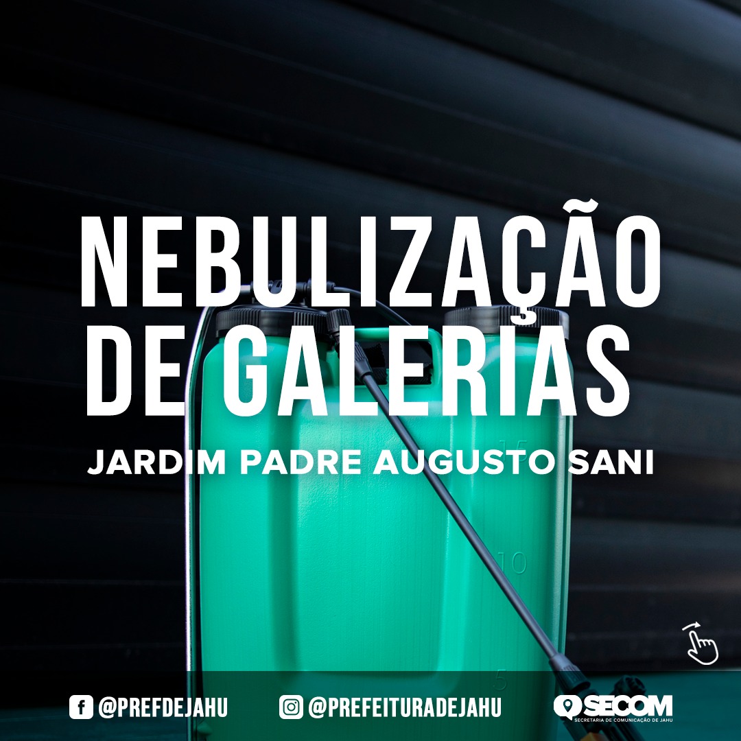 JARDIM SANI RECEBE PROGRAMA DE NEBULIZAÇÃO NESSA SEMANA