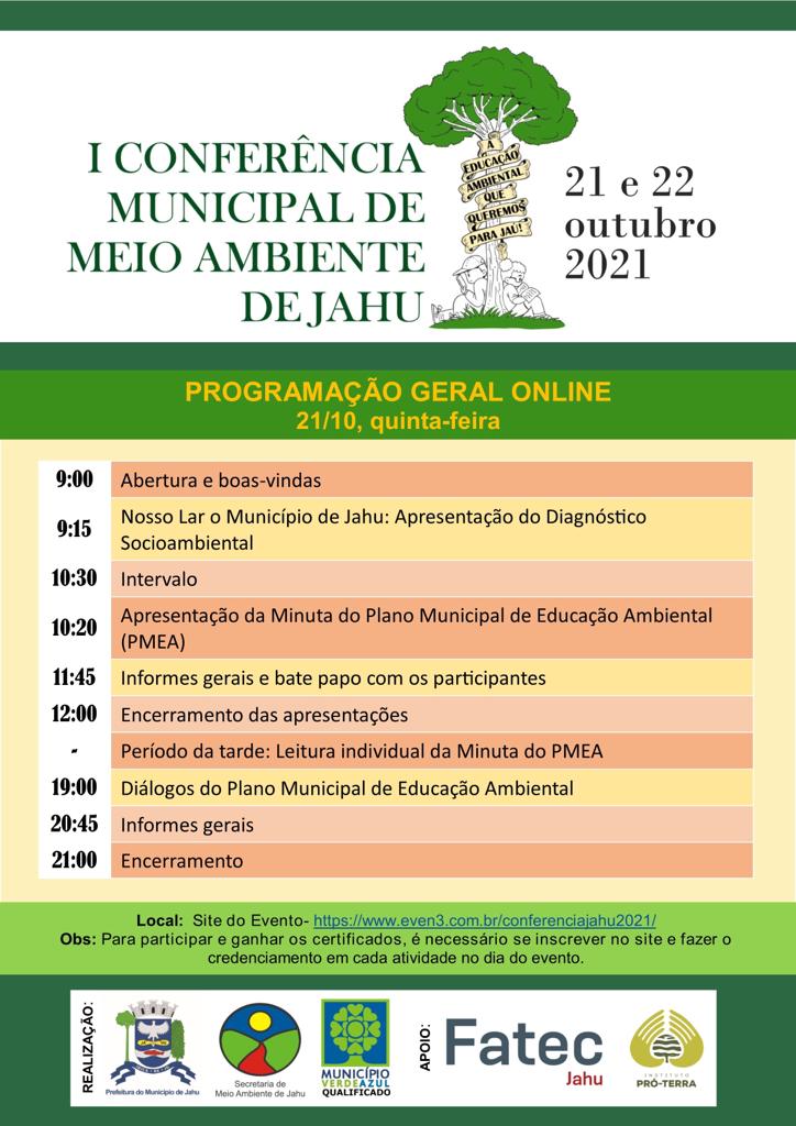 JAHU REALIZA PRIMEIRA CONFERÊNCIA MUNICIPAL DE MEIO AMBIENTE