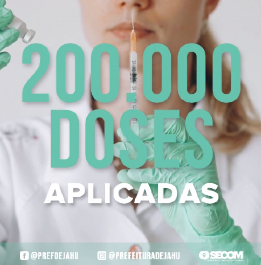 JÁ SÃO MAIS DE 200 MIL DOSES DE ESPERANÇA!