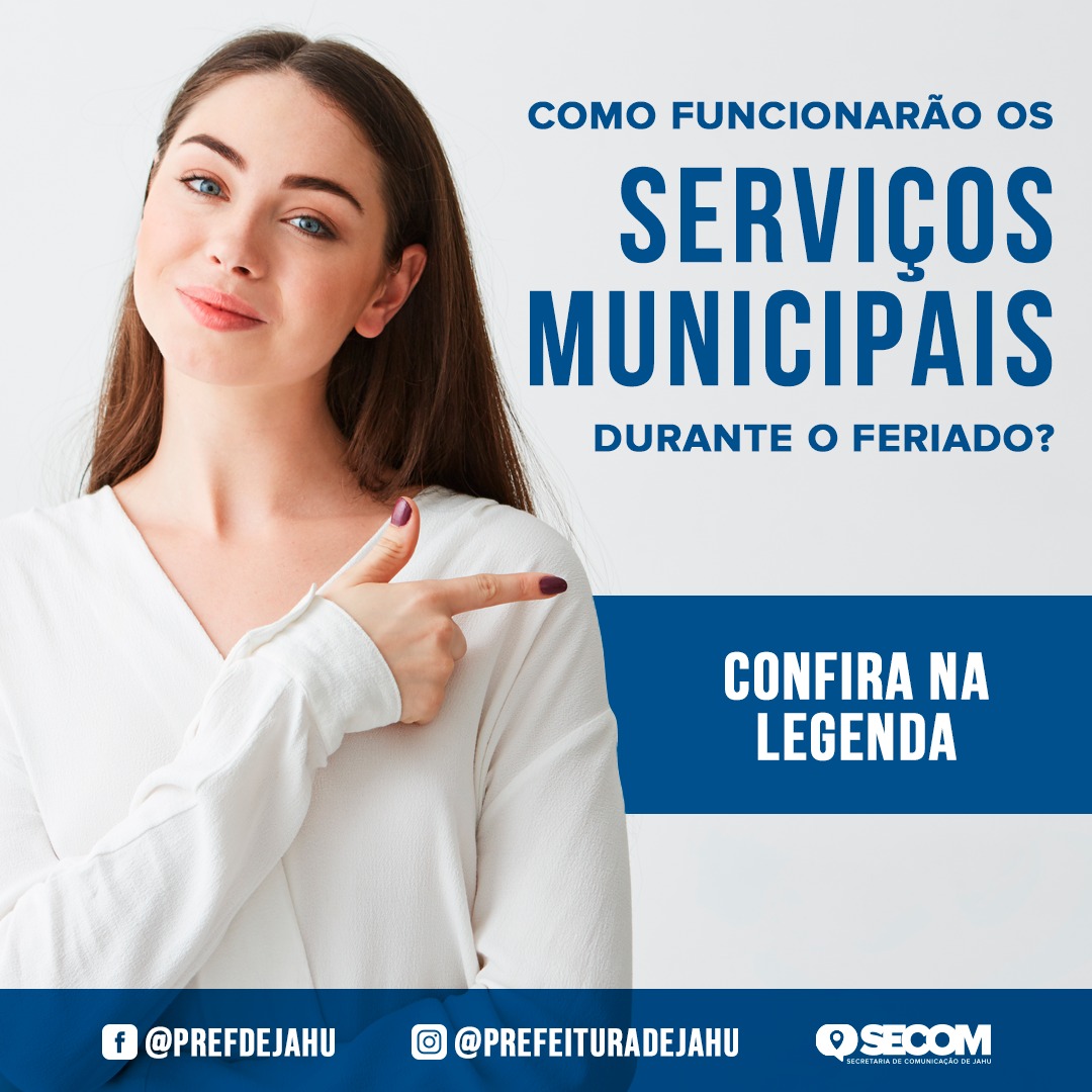 FUNCIONAMENTO DOS SERVIÇOS PÚBLICOS NOS FERIADOS