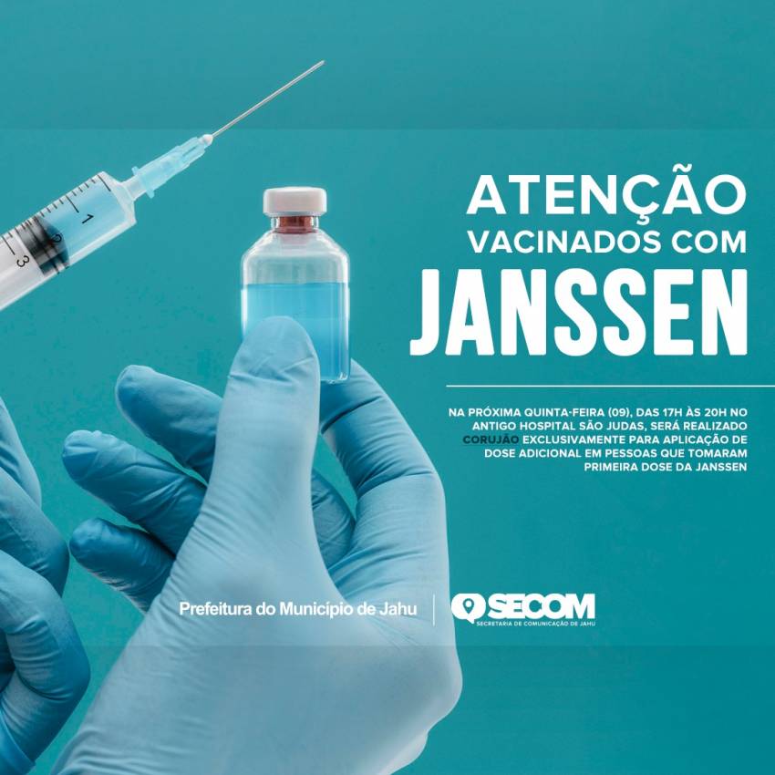 ATENÇÃO VACINADOS COM JANSSEN