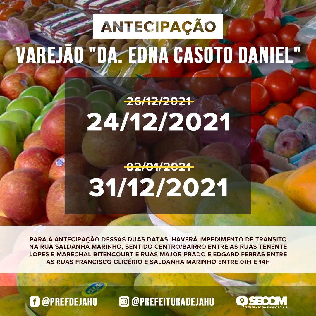 VAREJÃO POPULAR É ANTECIPADO PARA VÉSPERAS DE FERIADO