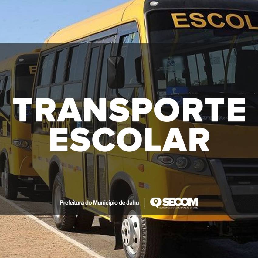 Inscrições para transporte escolar se iniciam amanhã