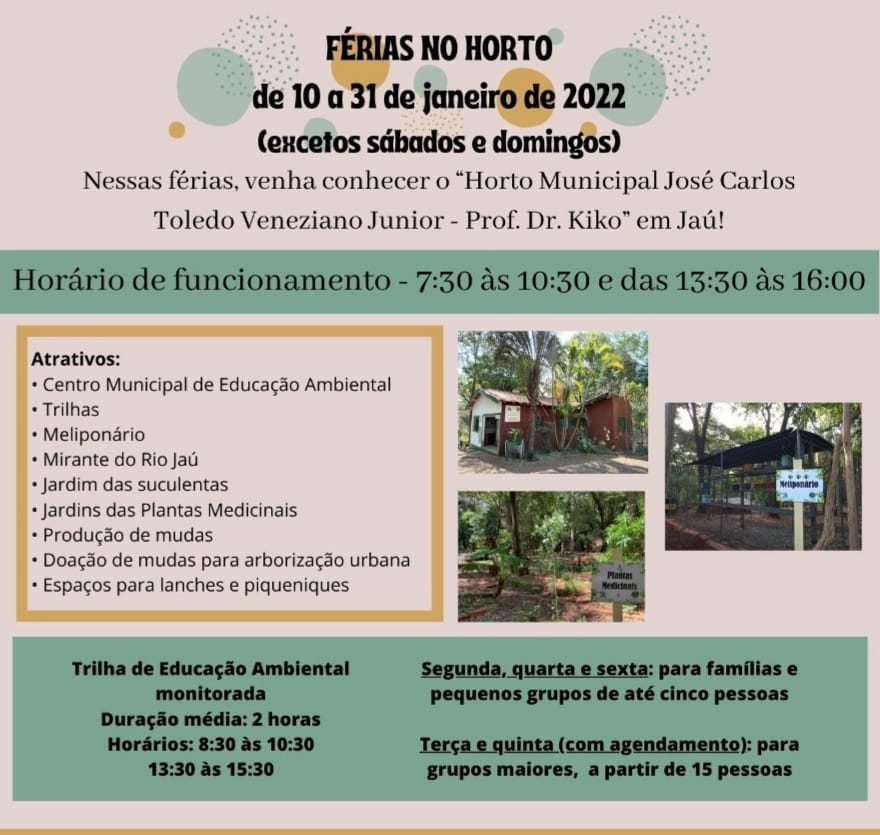 SEMEIA ABRE HORTO PARA VISITAS DE EDUCAÇÃO AMBIENTAL NAS FÉRIAS