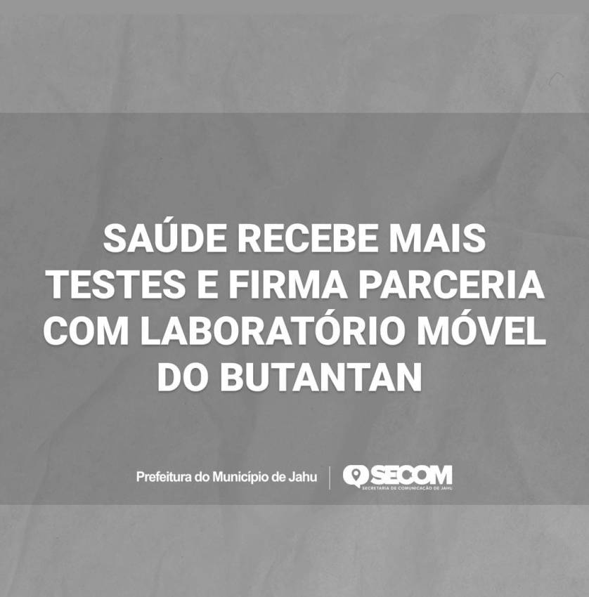 MAIS TESTES E PARCERIA COM O BUTANTAN