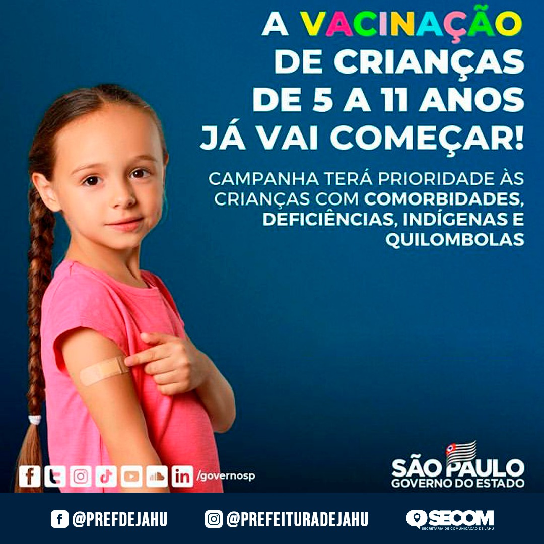 AGENDAMENTO PARA VACINAÇÃO DE CRIANÇAS COM COMORBIDADES CONTRA A COVID-19 JÁ ESTÁ DISPONÍVEL