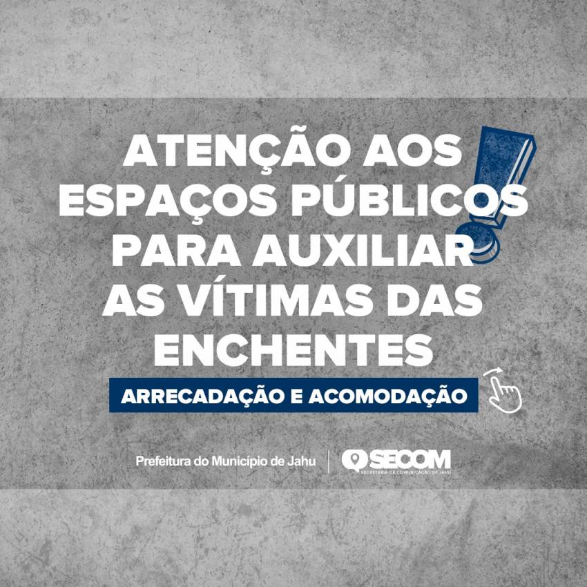 PREFEITURA DISPONIBILIZA ESPAÇOS PÚBLICOS PARA DOAÇÕES