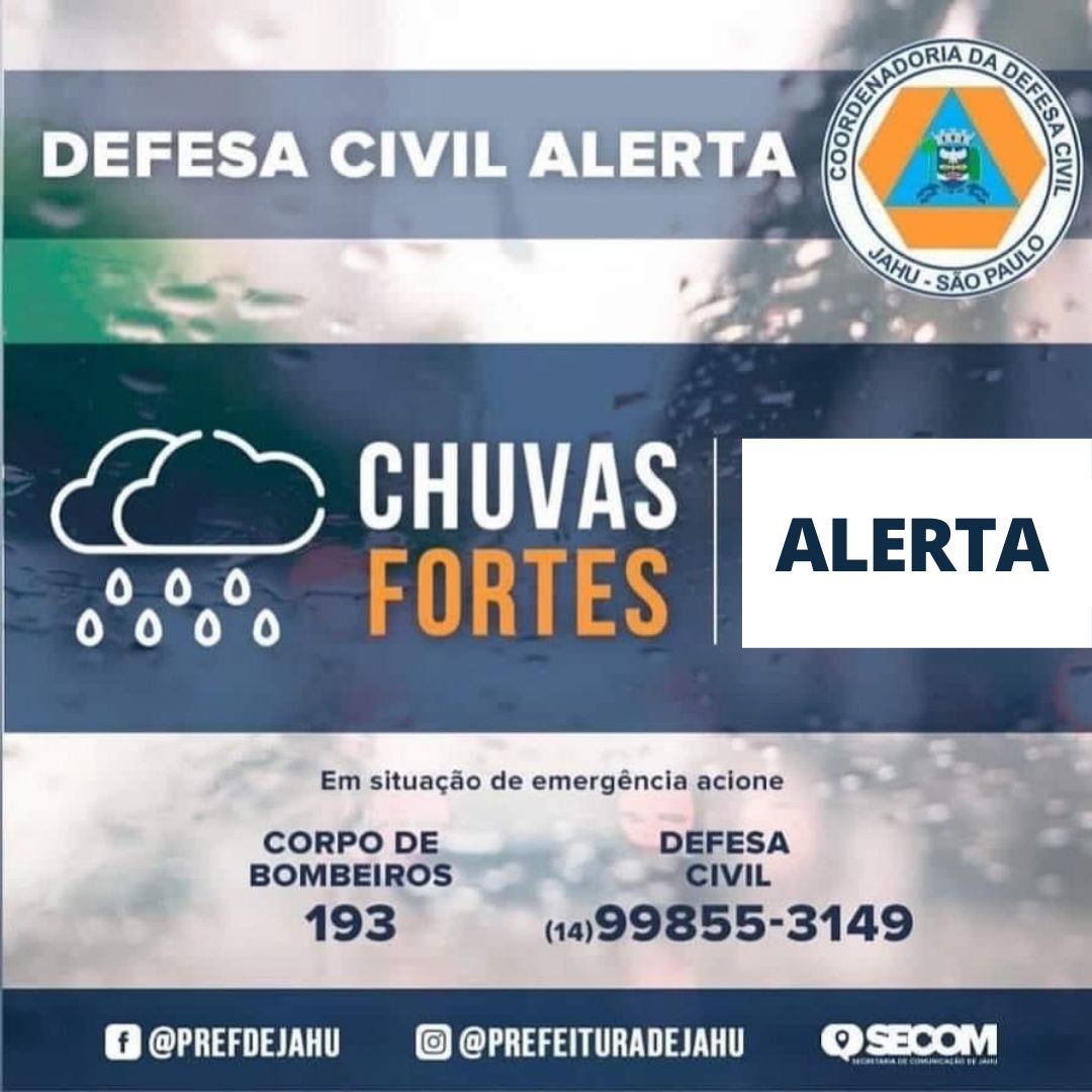 DEFESA CIVIL EMITE ALERTA