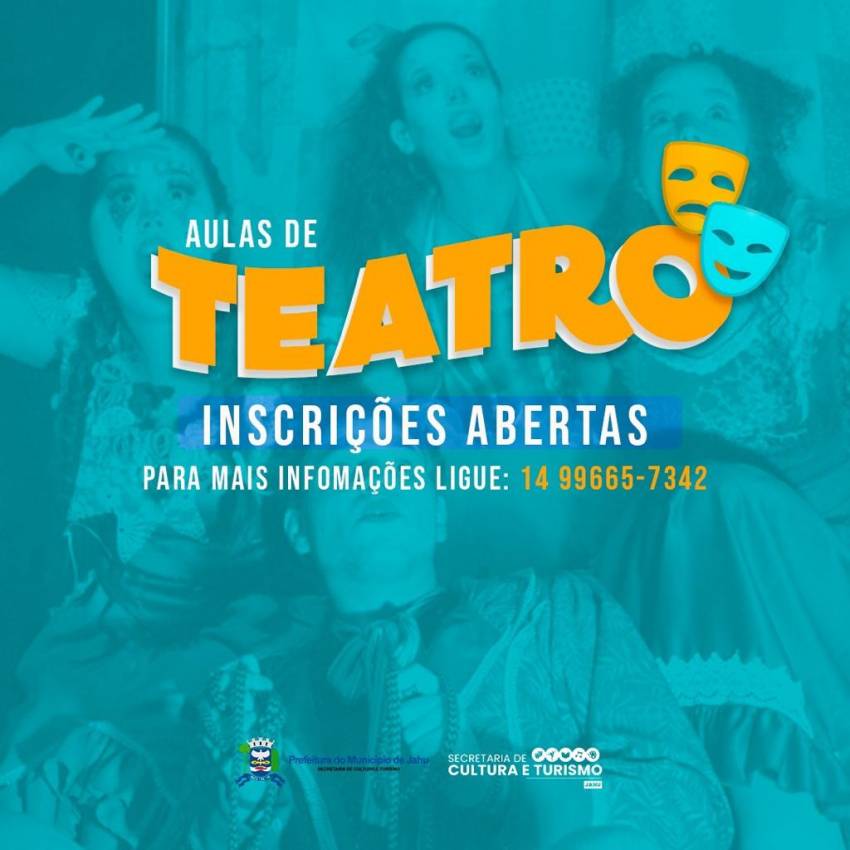 ESTÃO ABERTAS INSCRIÇÕES PARA AULAS DE TEATRO GRATUITAS