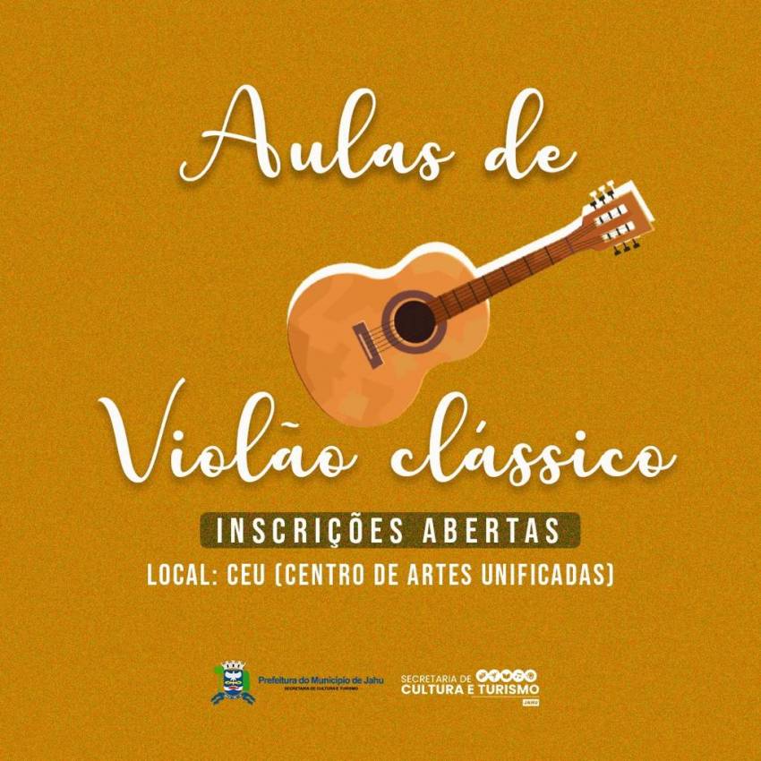 ABERTAS INSCRIÇÕES PARA AULAS GRATUITAS DE VIOLÃO CLÁSSICO