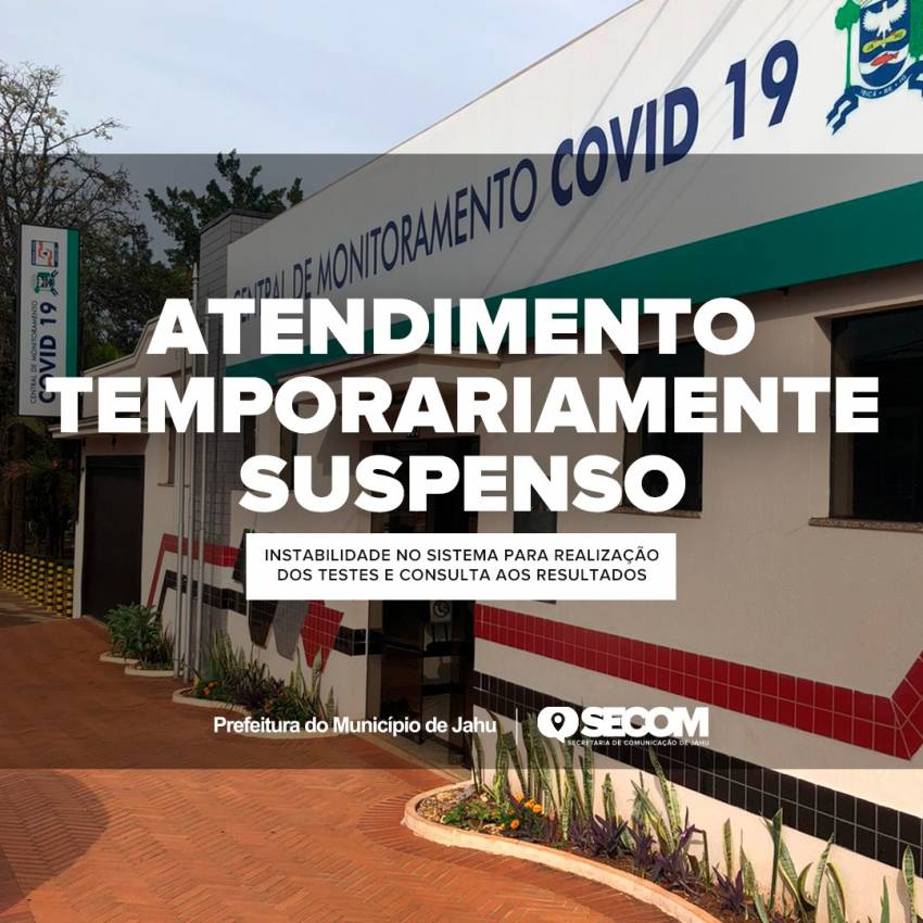 POR INSTABILIDADE NO SISTEMA, ATENDIMENTO NA CENTRAL DE MONITORAMENTO É TEMPORARIAMENTE SUSPENSO