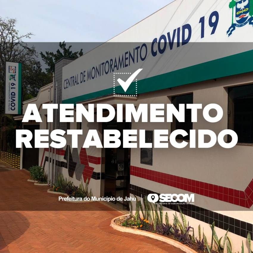ATENDIMENTO NA CENTRAL DE MONITORAMENTO É RESTABELECIDO