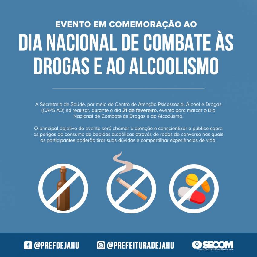 CAPS REALIZA EVENTO PARA O DIA NACIONAL DE COMBATE ÀS DROGAS E AO ALCOOLISMO