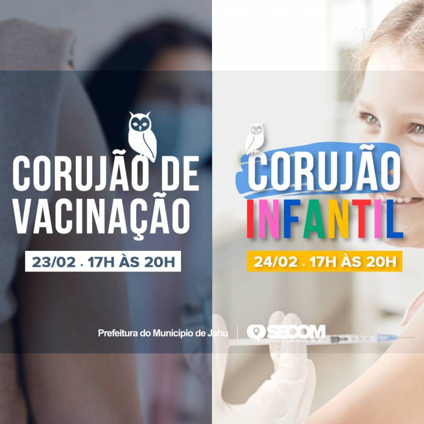 CONFIRA O CRONOGRAMA DE CORUJÕES NESTA SEMANA
