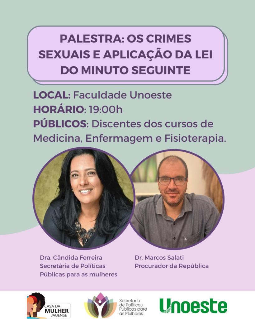 SECRETARIA E MPF UNIDOS EM PROL DA LEI DO MINUTO SEGUINTE