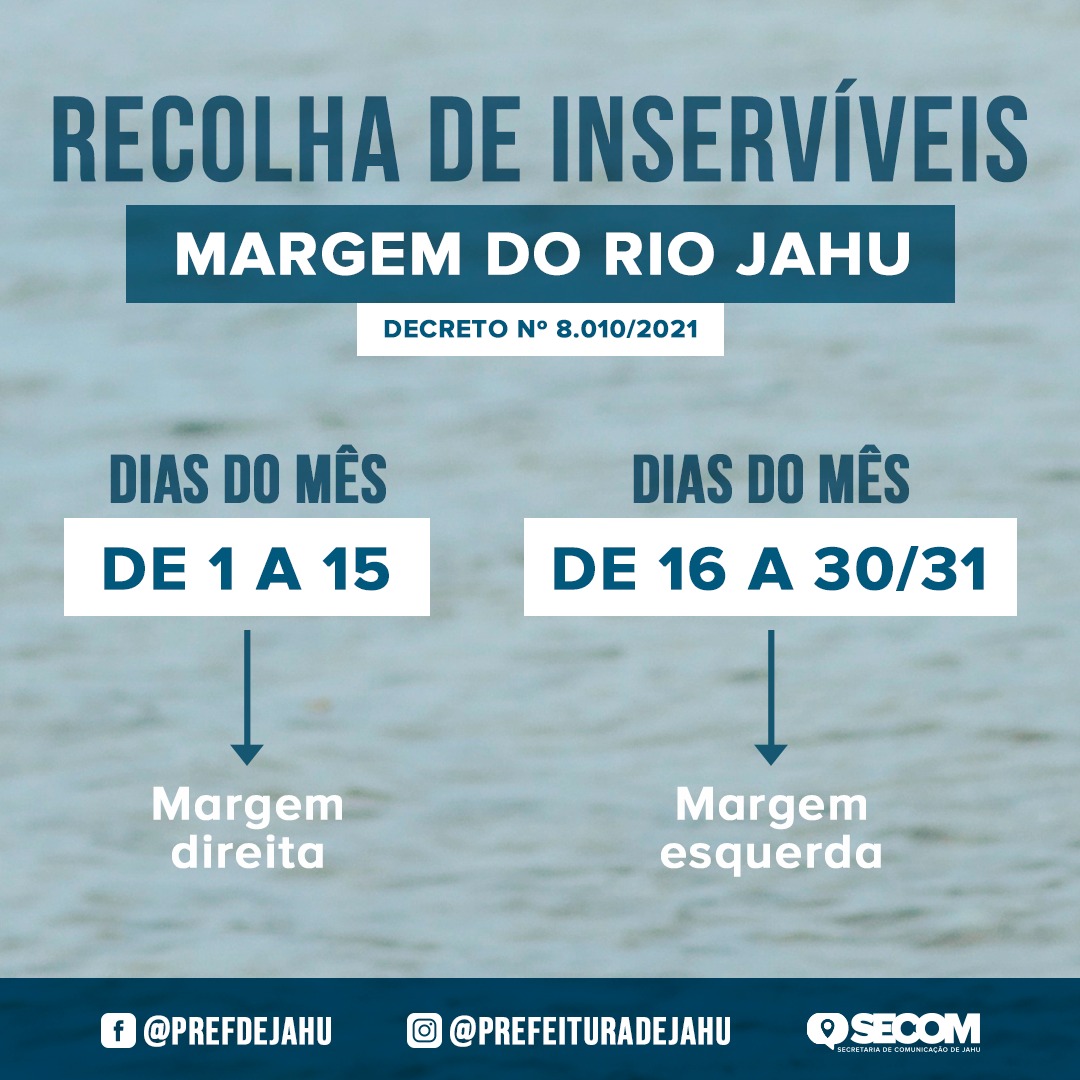 COMEÇA RECOLHA DE INSERVÍVEIS À ESQUERDA DO RIO JAHU