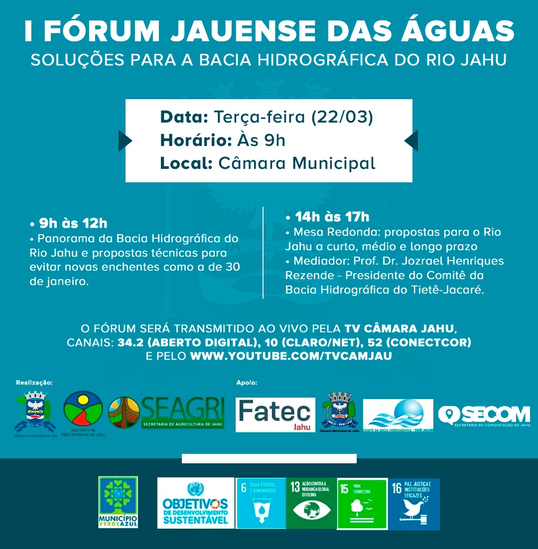 JAHU REALIZA “I FÓRUM JAUENSE DAS ÁGUAS”