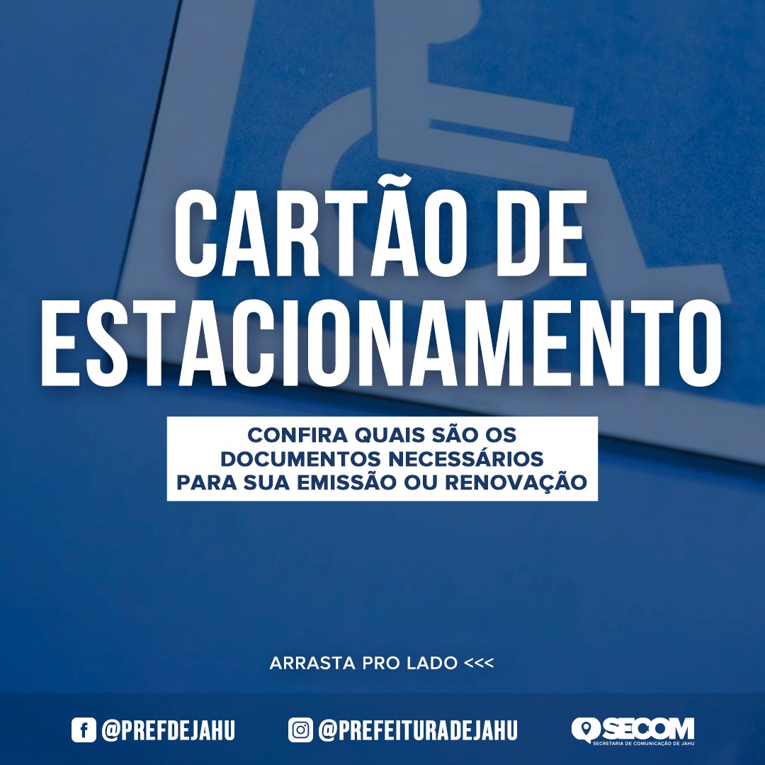 DOCUMENTOS PARA CARTÃO DE ESTACIONAMENTO