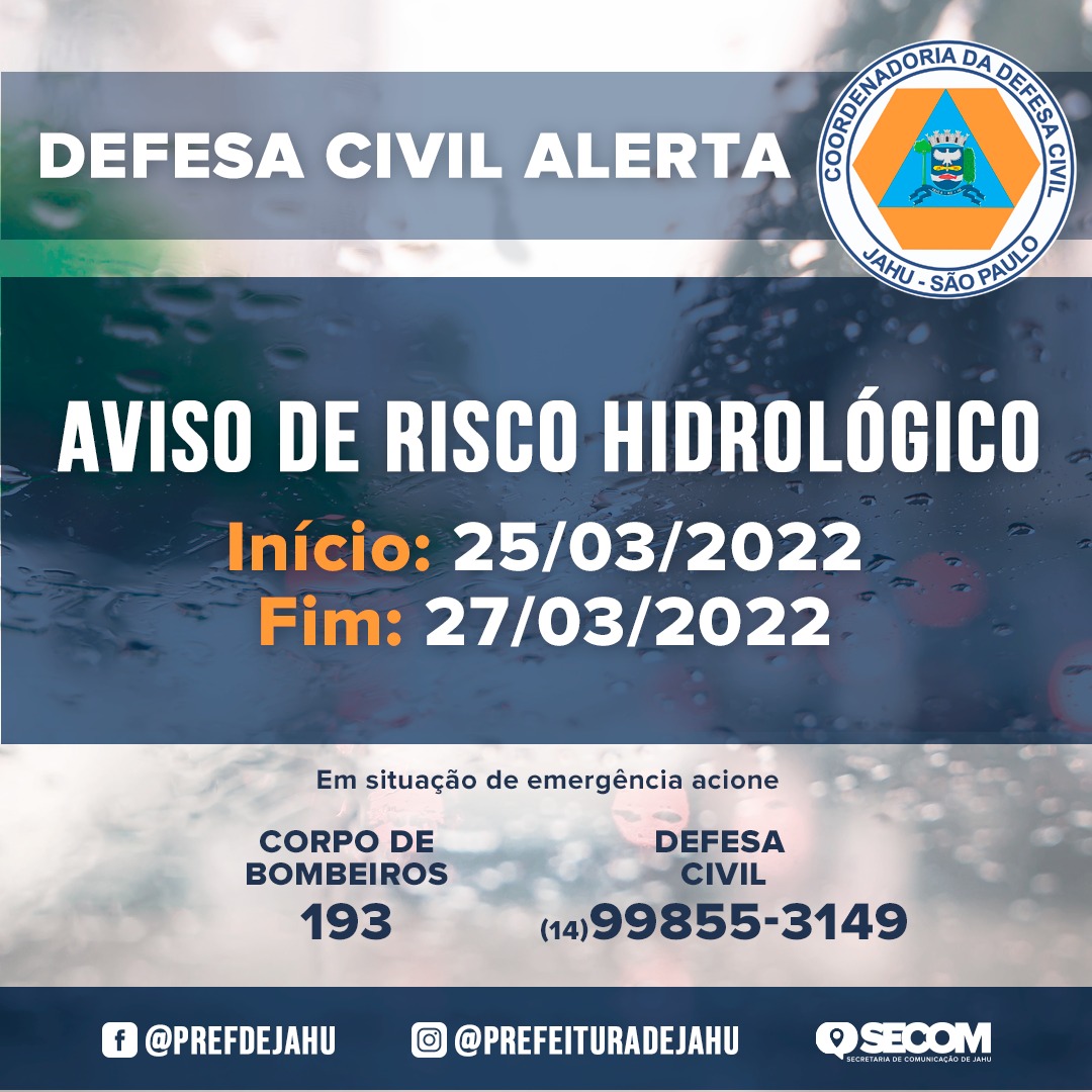 AVISO DE RISCO HIDROLÓGICO