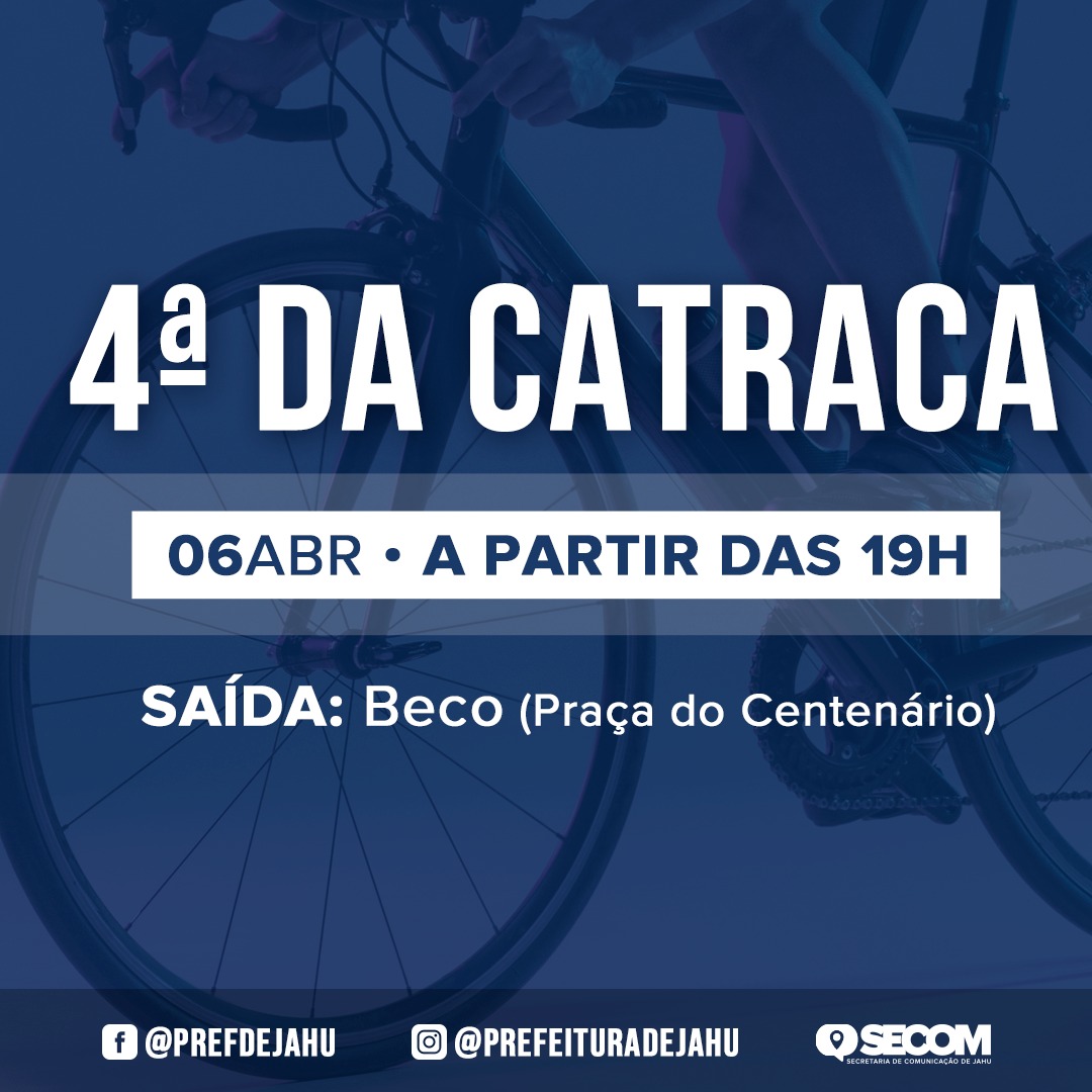 QUARTA À NOITE TEM PASSEIO CICLÍSTICO PELAS RUAS DE JAHU  