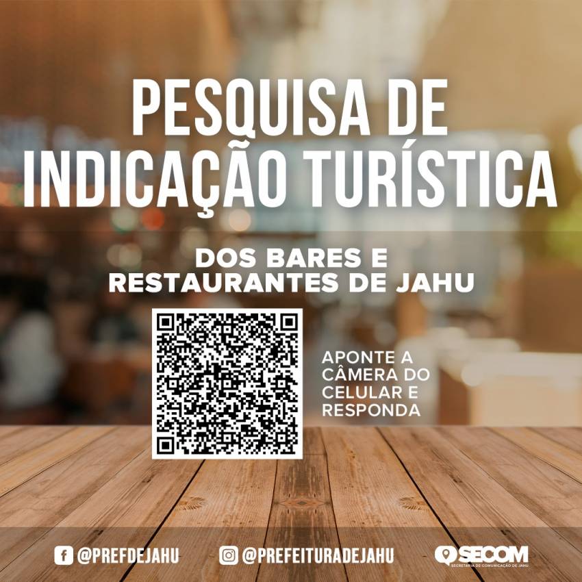 PESQUISA DE INDICAÇÃO TURÍSTICA DOS BARES E RESTAURANTES DE JAHU
