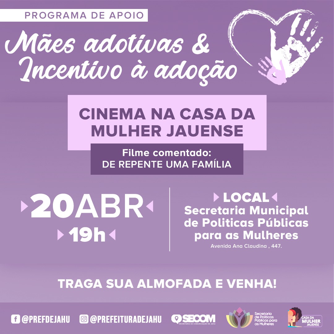 EXIBIÇÃO DE FILME TEM ADOÇÃO COMO TEMÁTICA