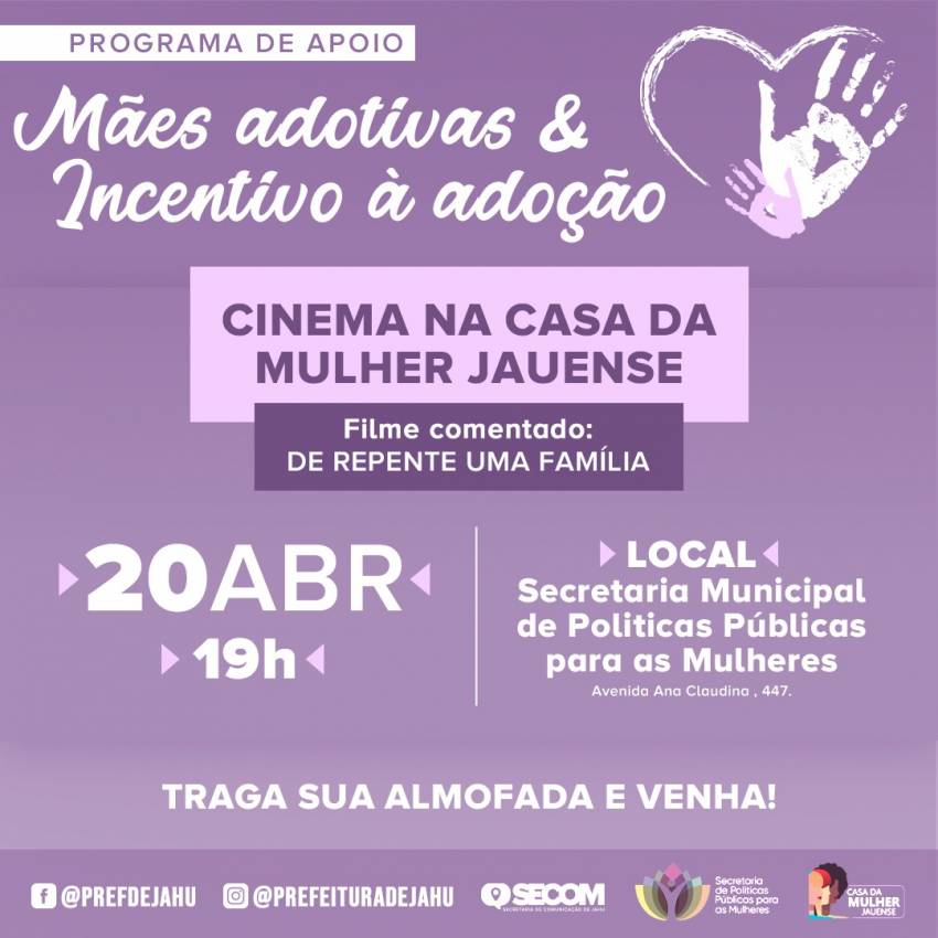 EXIBIÇÃO DE FILME TEM ADOÇÃO COMO TEMÁTICA  