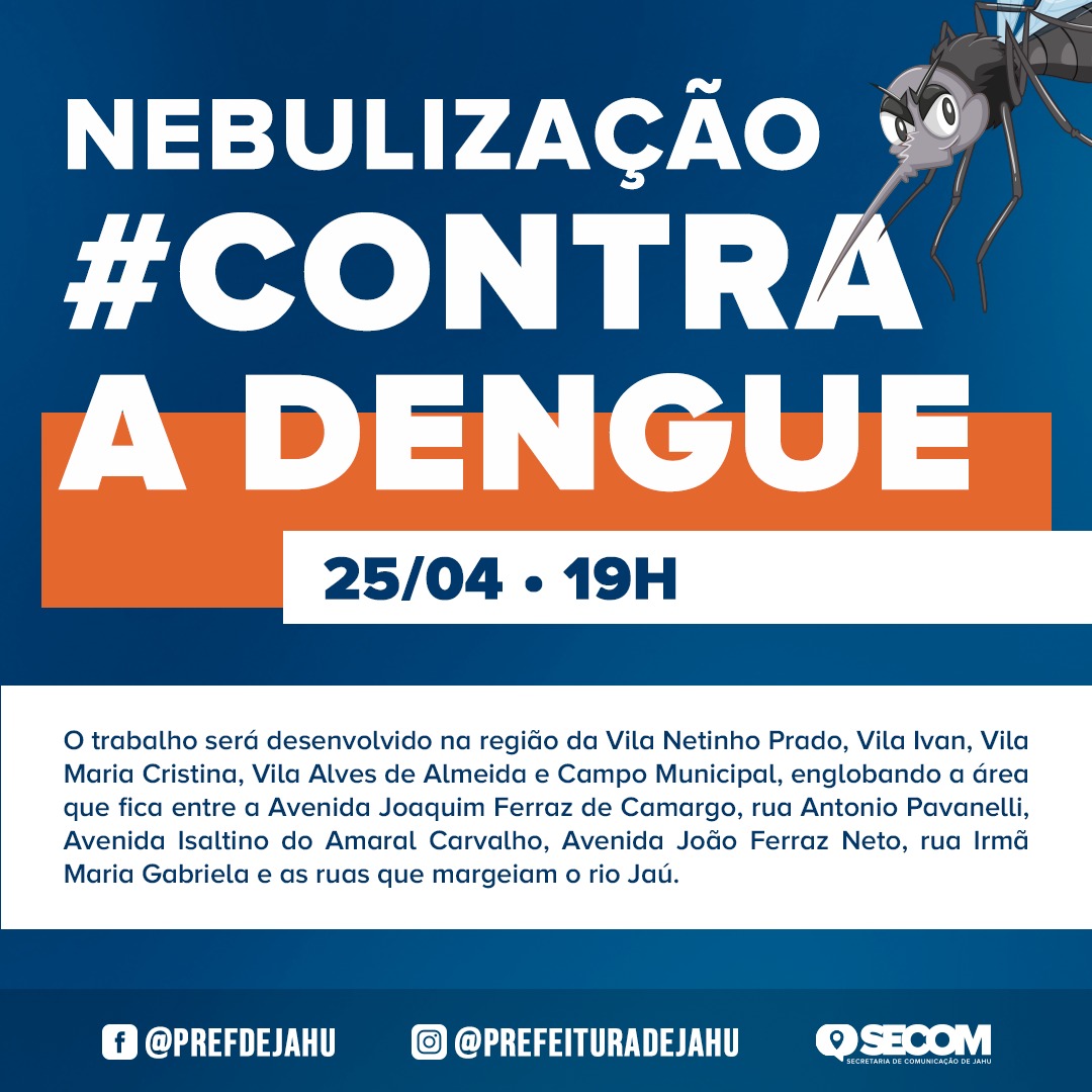 NOVA AÇÃO DE NEBULIZAÇÃO SERÁ REALIZADA NA SEGUNDA (25)