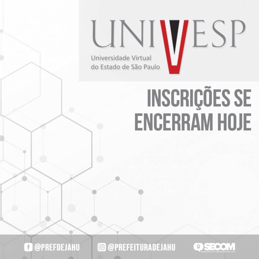 INSCRIÇÕES PARA O VESTIBULAR DA UNIVESP SE ENCERRAM HOJE