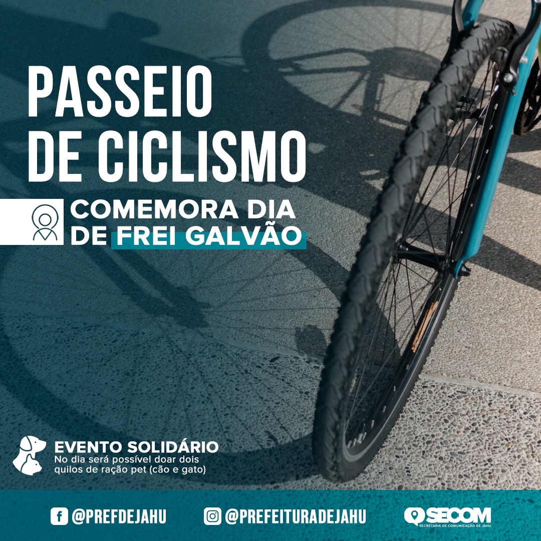 PASSEIO DE CICLISMO COMEMORA DIA DE FREI GALVÃO  