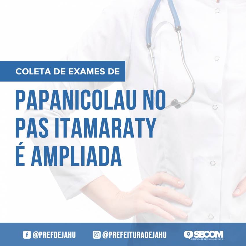 COLETA DE EXAMES DE PAPANICOLAU NO PAS ITAMARATY É AMPLIADA