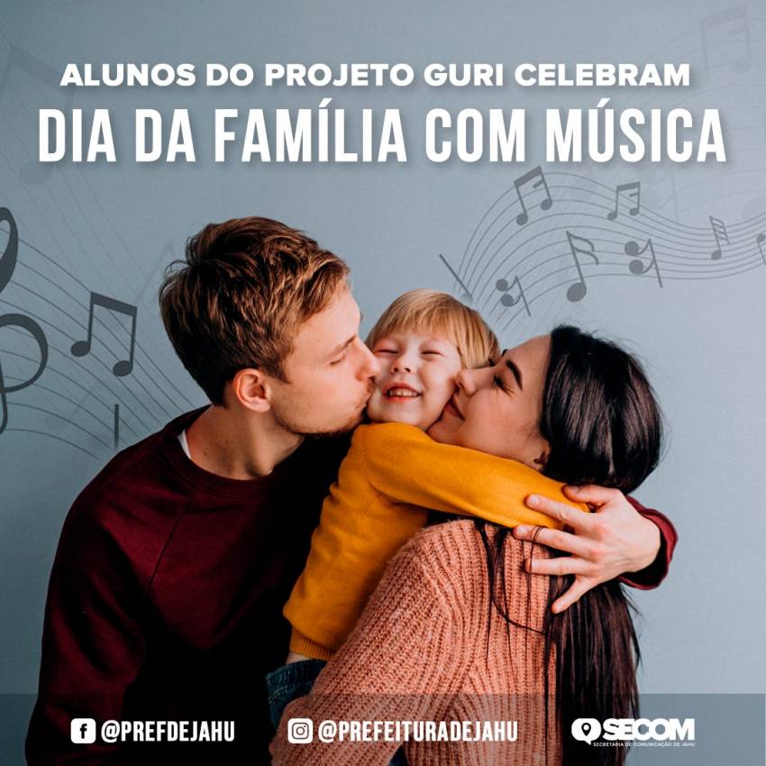 ALUNOS DO PROJETO GURI CELEBRAM DIA DA FAMÍLIA COM MÚSICA