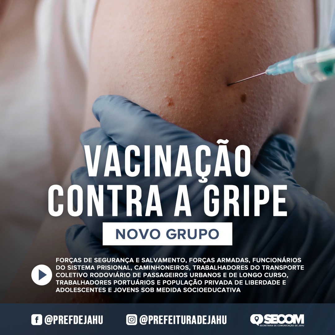 VACINAÇÃO CONTRA A GRIPE TEM INÍCIO PARA NOVO GRUPO