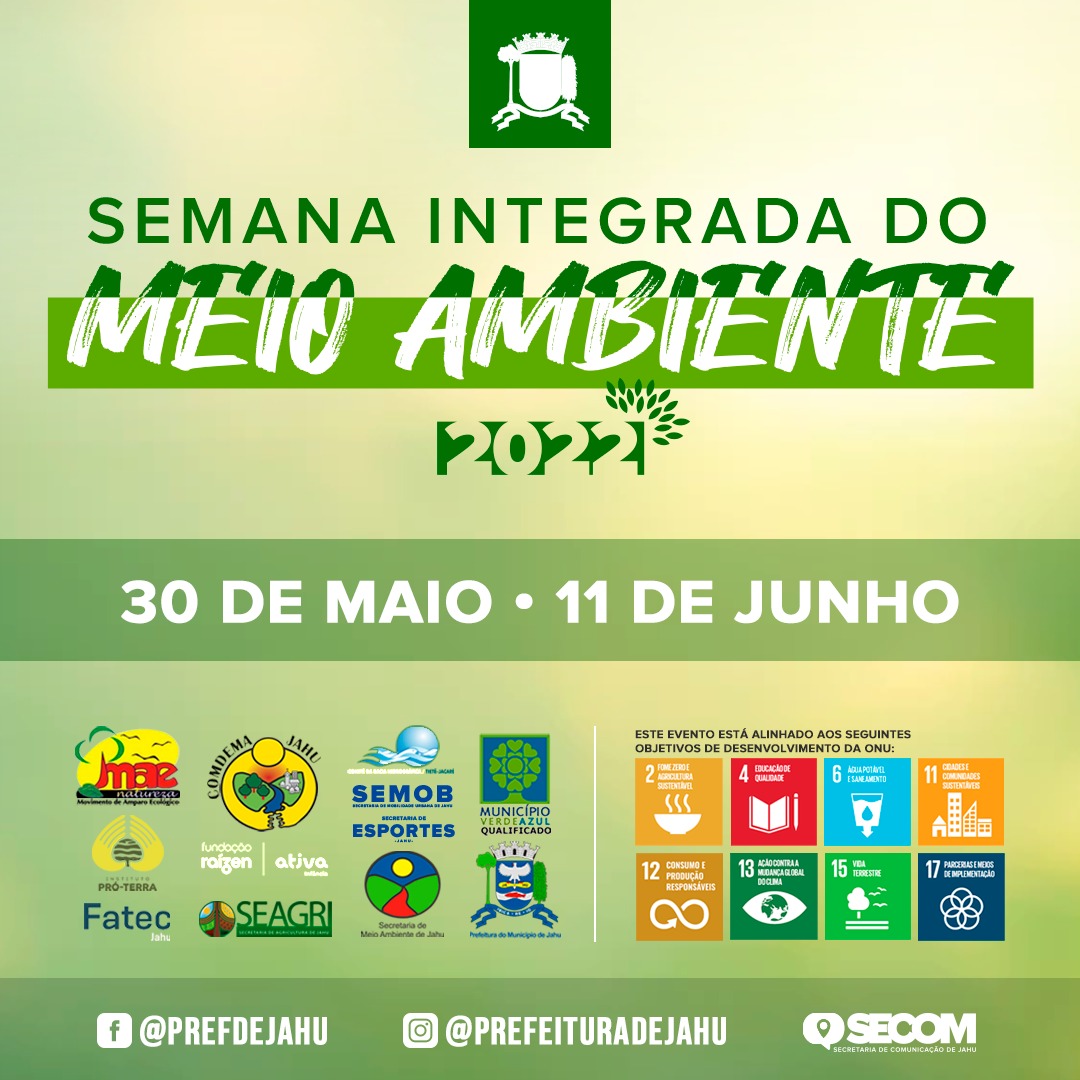 SEMANA INTEGRADA DE MEIO AMBIENTE TEM VASTA PROGRAMAÇÃO: CONFIRA
