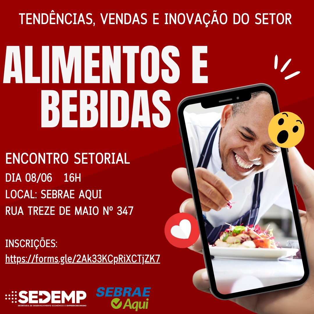 CURSO VOLTADO AO SEGMENTO DE ALIMENTOS E BEBIDAS ESTÁ COM INSCRIÇÕES ABERTAS