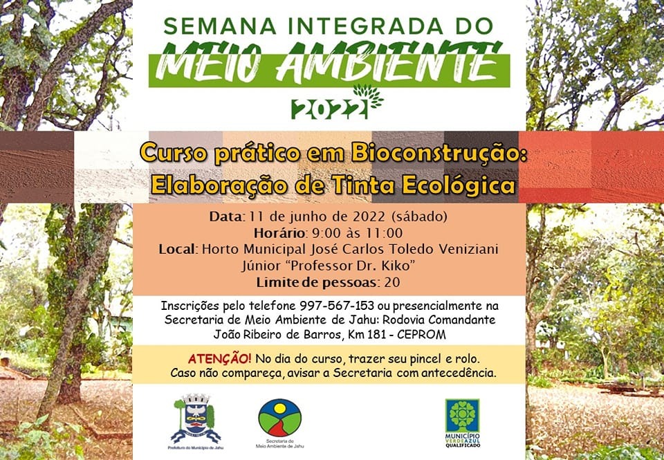 AINDA DA TEMPO DE FAZER O CURSO DE BIOCONSTRUÇÃO