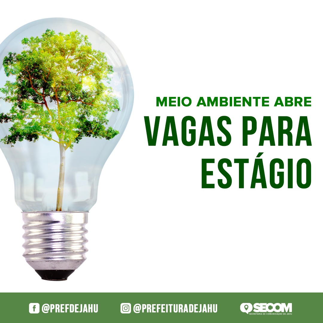 MEIO AMBIENTE ABRE VAGAS PARA ESTÁGIO