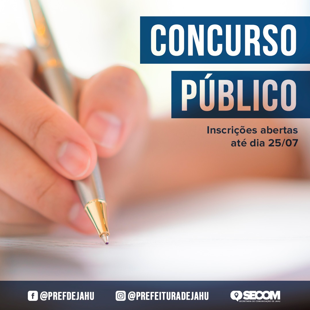 PREFEITURA ABRE INSCRIÇÕES PARA CONCURSO PÚBLICO
